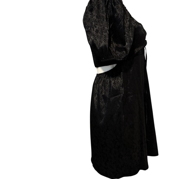Altar'd State Black Dress with Puff Sleeves | New with Tags - Picture 3 of 10